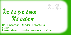 krisztina nieder business card